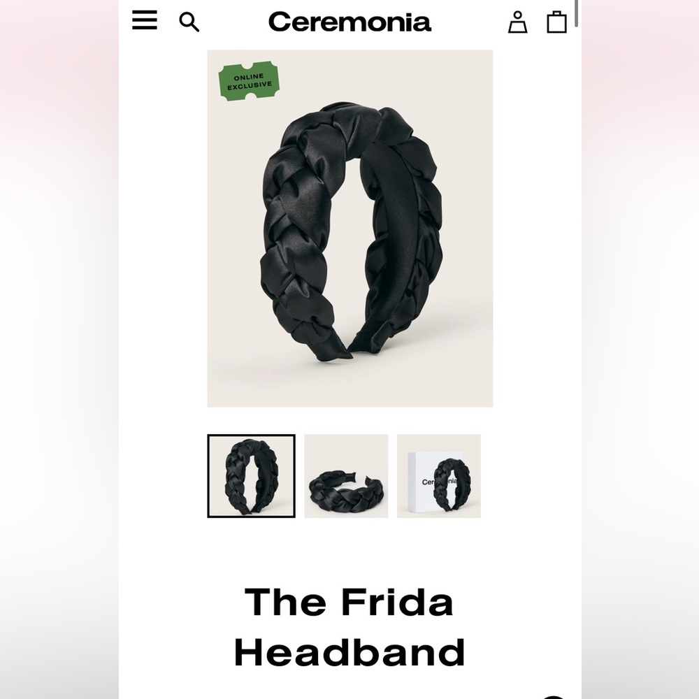 the frida headband in black (only worn once)